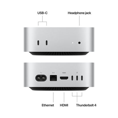 Apple Mac Mini M4 Chip (2024), 10-Core CPU 10-Core GPU, 16GB RAM - PixelMax