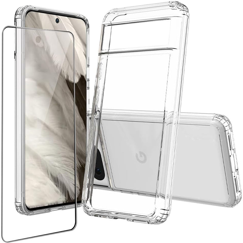 Clear Case for Google Pixel 8 Crystal Clear Silicone Cover Bumper Shockproof Protective Cover