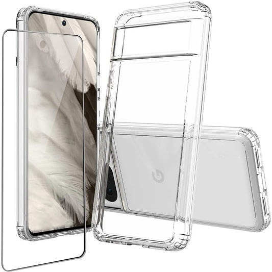 Clear Case for Google Pixel 8 Crystal Clear Silicone Cover Bumper Shockproof Protective Cover