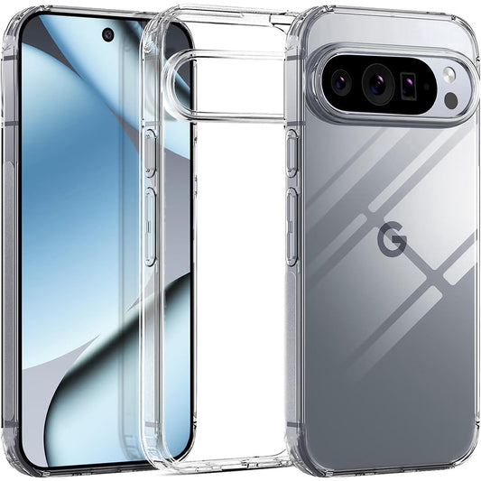 Clear Case for Google Pixel 10/ Pixel 10 Pro Crystal Clear Silicone Cover Bumper Shockproof Protective Cover - PixelMax