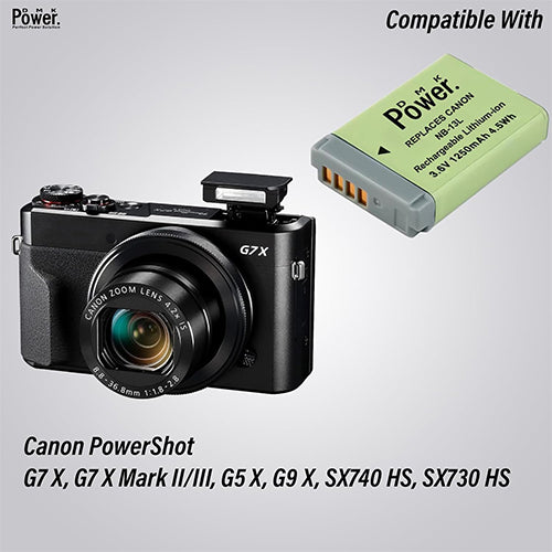 DMK Power NB-13L Battery Compatible for Canon G7 X III/G7 X II - PixelMax