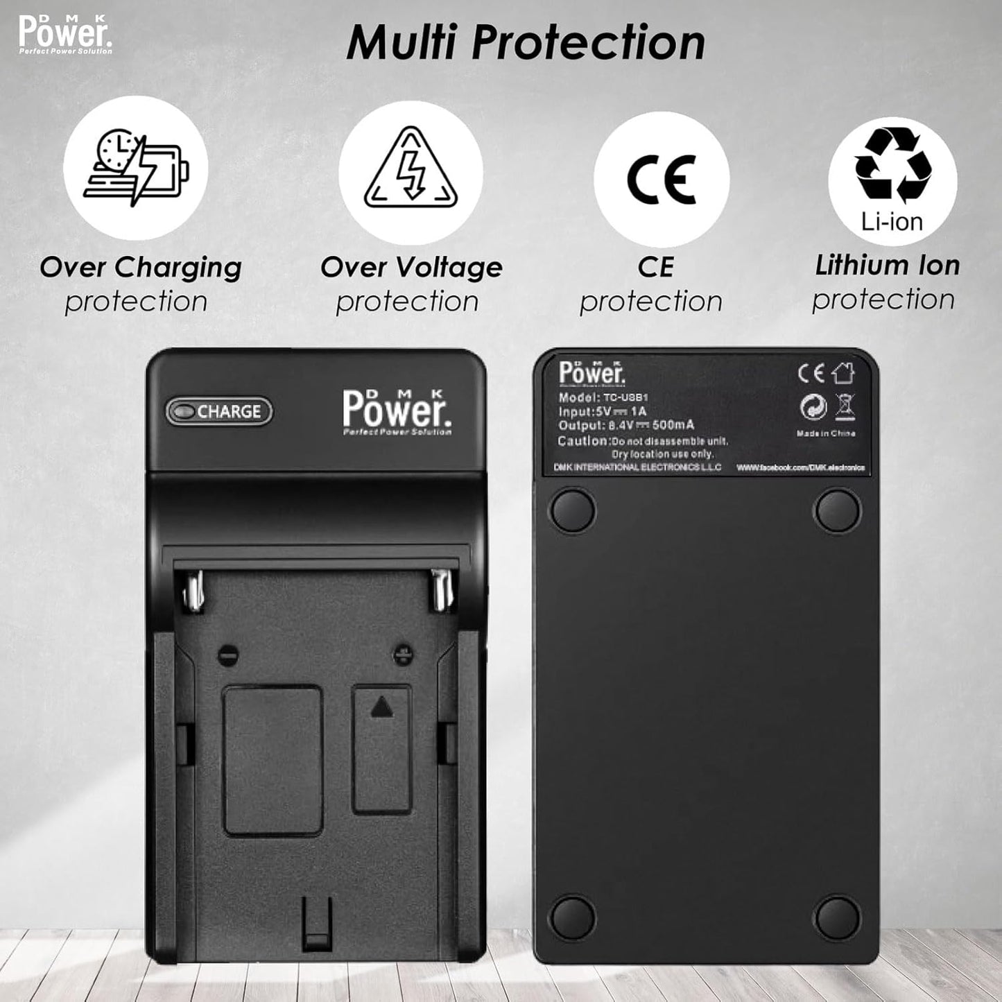 DMK Power NB-13L USB Battery Charger Compatible for Canon G7 X III/G7 X II - PixelMax