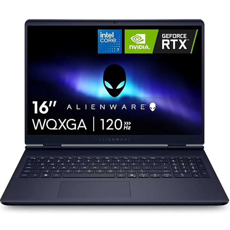 Dell Alienware 16 Aurora Gaming Laptop, 16" WQXGA 120Hz ComfortView Plus Display, Intel Core 7 240H 1.8GHz Processor, 16GB RAM 512GB SSD, GeForce RTX 5050 8GB GPU, ENG KB, Windows 11 Home, Interstellar Indigo - PixelMax