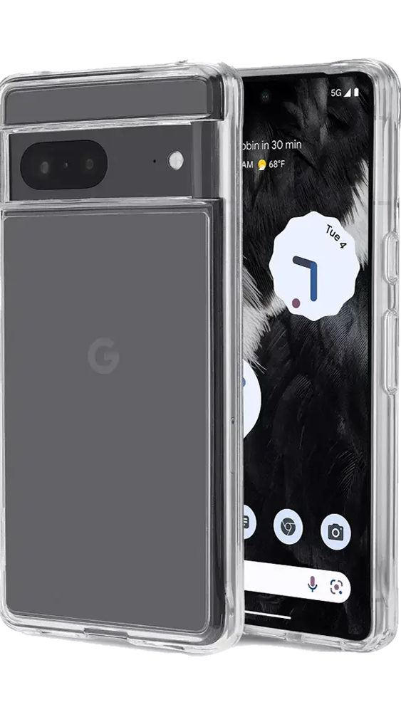 Clear Case for Google Pixel 7 Crystal Clear Silicone Cover Bumper Shockproof Protective Cover. - PixelMax