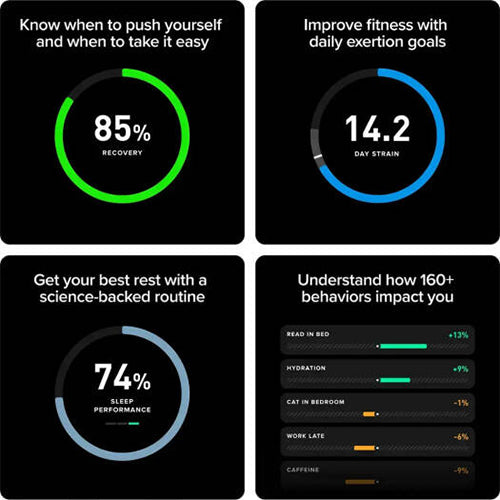 WHOOP 5.0 Peak with 12-Month Membership, Health and Fitness Tracker, Obsidian - PixelMax