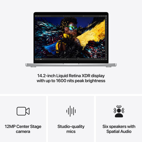 Apple Macbook Pro M4 Pro Chip (2024) 14-inch, 12-Core CPU 16-Core GPU, 24GB RAM 512GB SSD, English - PixelMax
