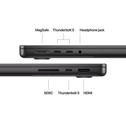 Apple Macbook Pro M4 Pro Chip (2024) 14-inch, 12-Core CPU 16-Core GPU, 24GB RAM 512GB SSD, English - PixelMax